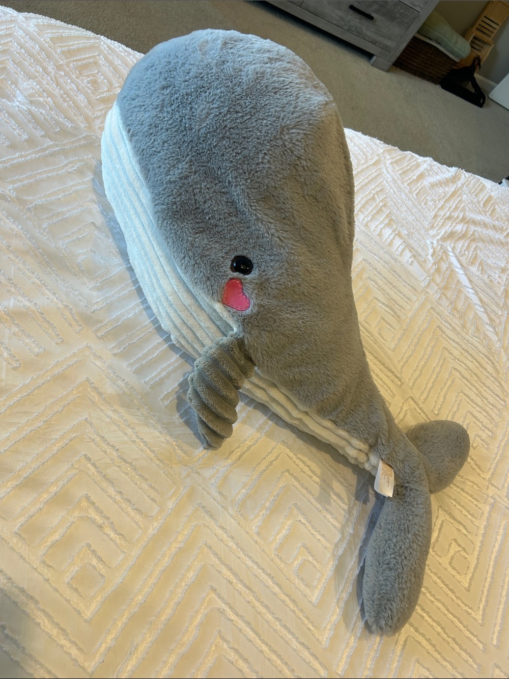 Kids Giant Gray Humpback Whale Plushie